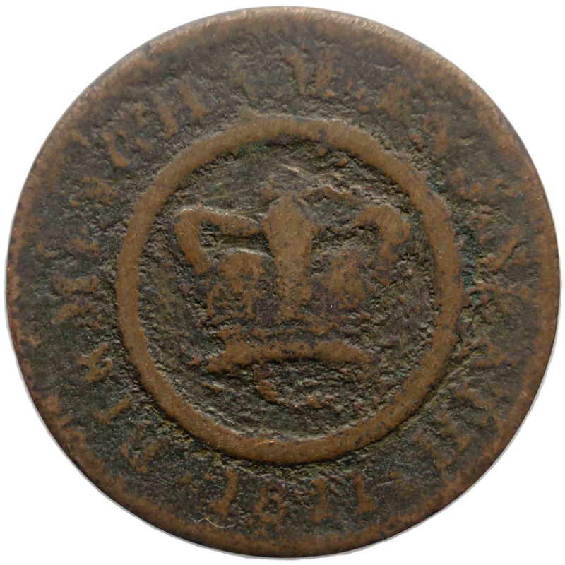 1811 One Penny Birmingham Crown Copper Company British Token