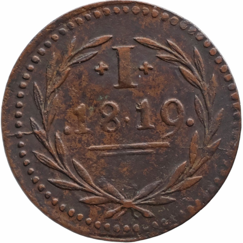 1819 1 Pfennig Free imperial city of Frankfurt Token Germany