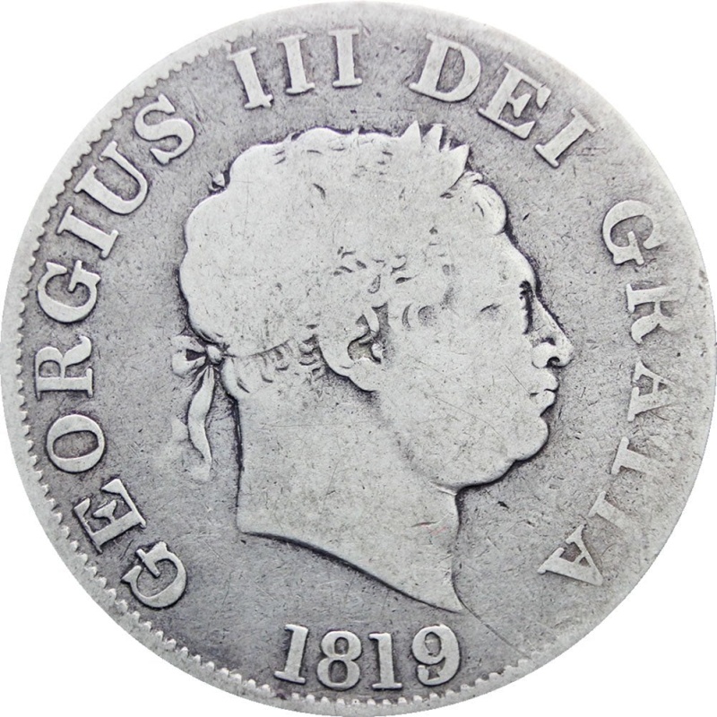 1819 Half Crown George III Silver Coin United Kingdom