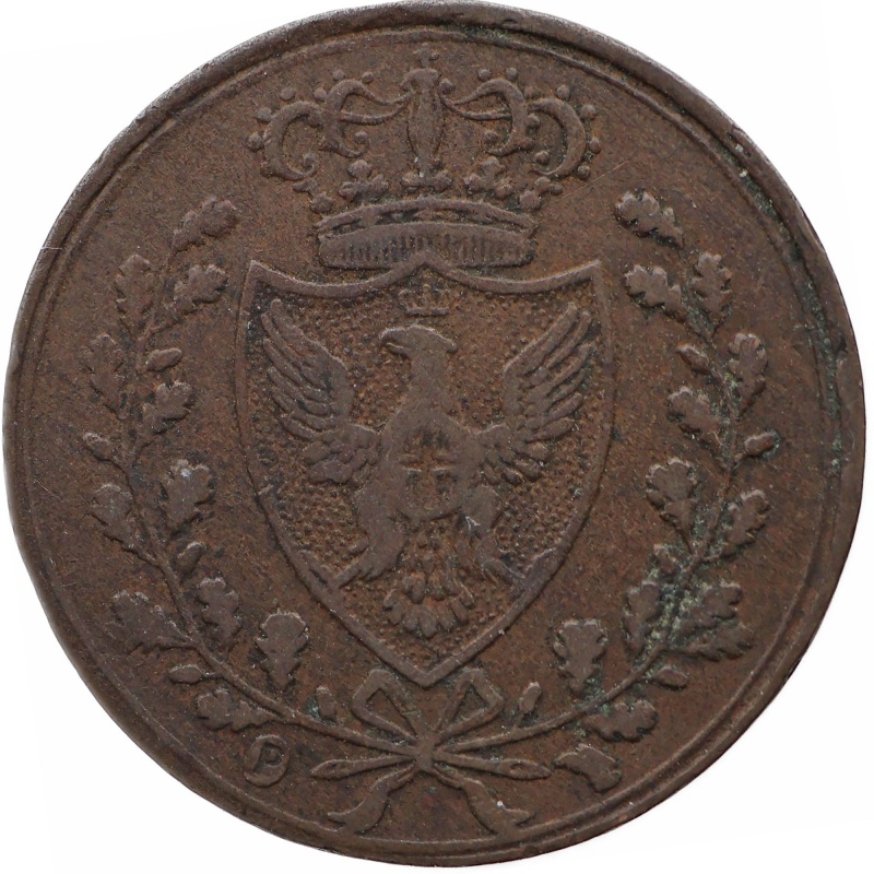 1826 1 Centesimo Kingdom of Piedmont-Sardinia Coin Charles Felix