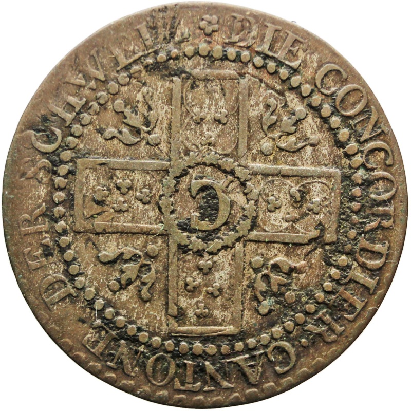 1826 5 Rappen Switzerland Coin Bern Swiss Cantons