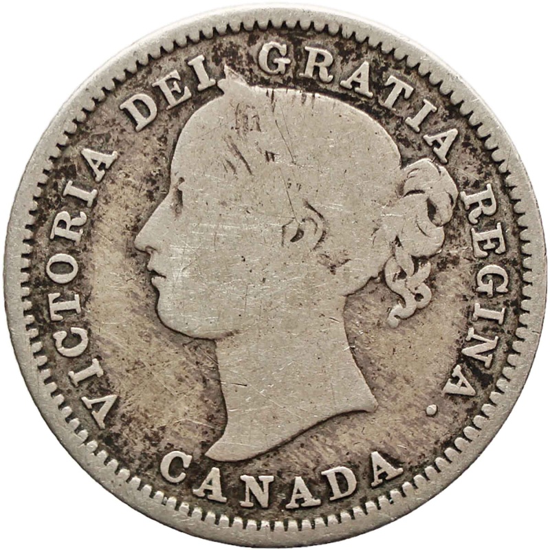 1858 10 Cents Victoria Canada Coin Silver