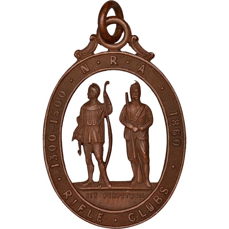 1860 NRA National Rifle Association Rifle Clubs Medal Antique