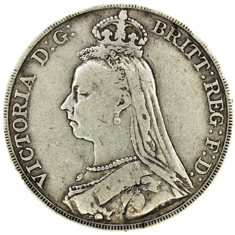 1889 Great Britain Victoria Silver Crown Coin