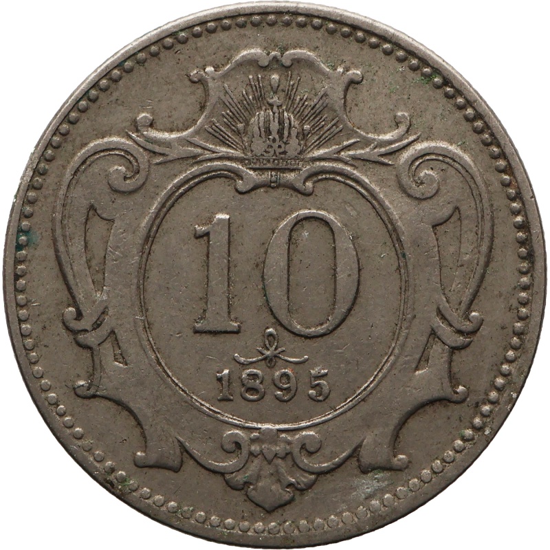 1895 10 Heller Austria – Habsburg Franz Joseph I Coin