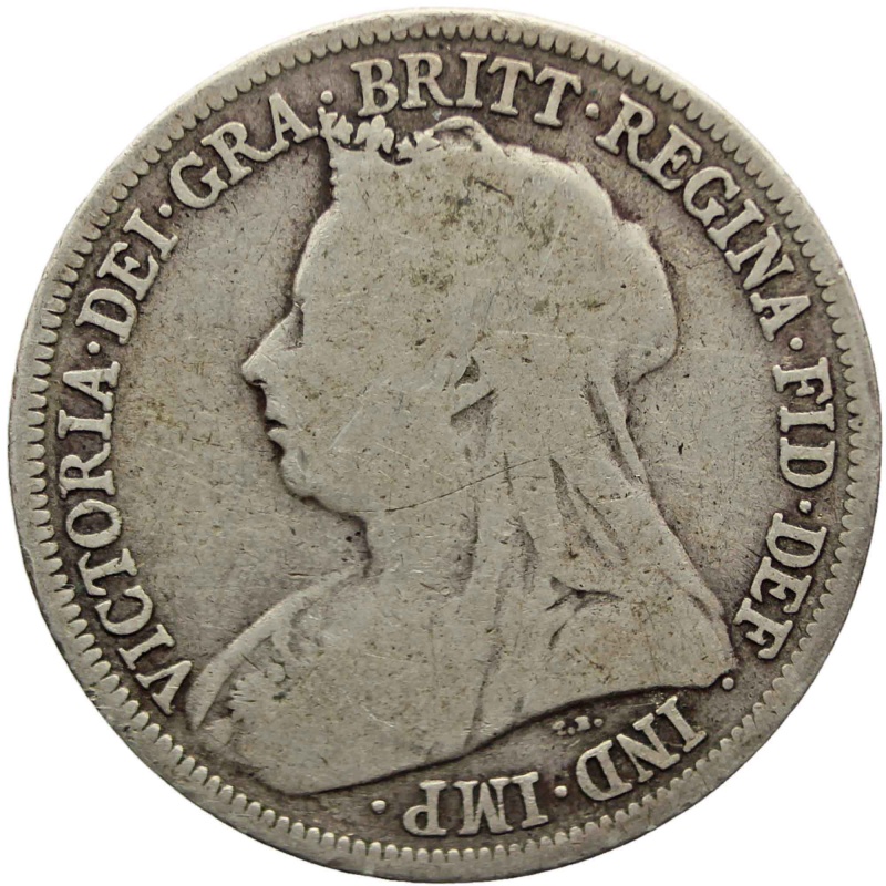 1897 Shilling Queen Victoria Great Britain Silver Coin
