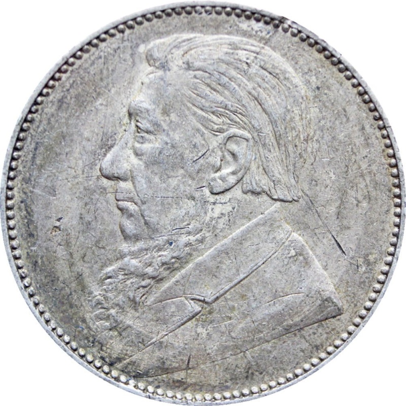 1897 Shilling South Africa Paul Kruger ZAR Silver Coin