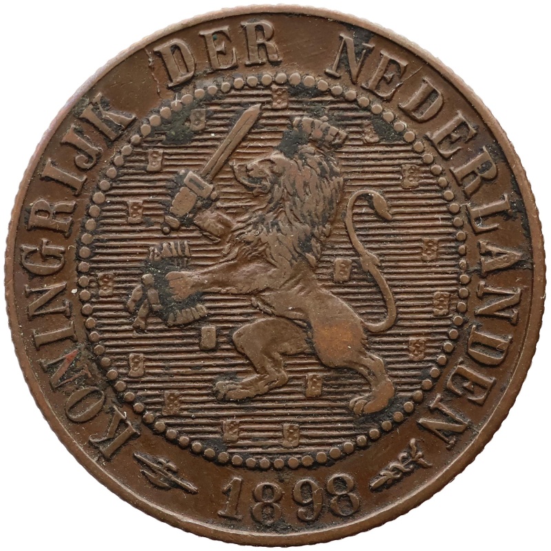 1898 2½ Cent Netherlands Coin Kingdom of the Netherlands