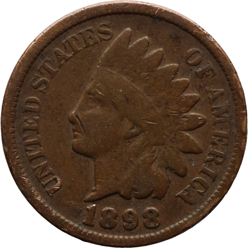 1898 One Cent United States Coin Indian Head