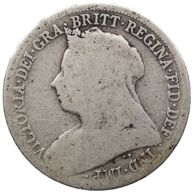 1899 Shilling Victoria Queen Coin GB