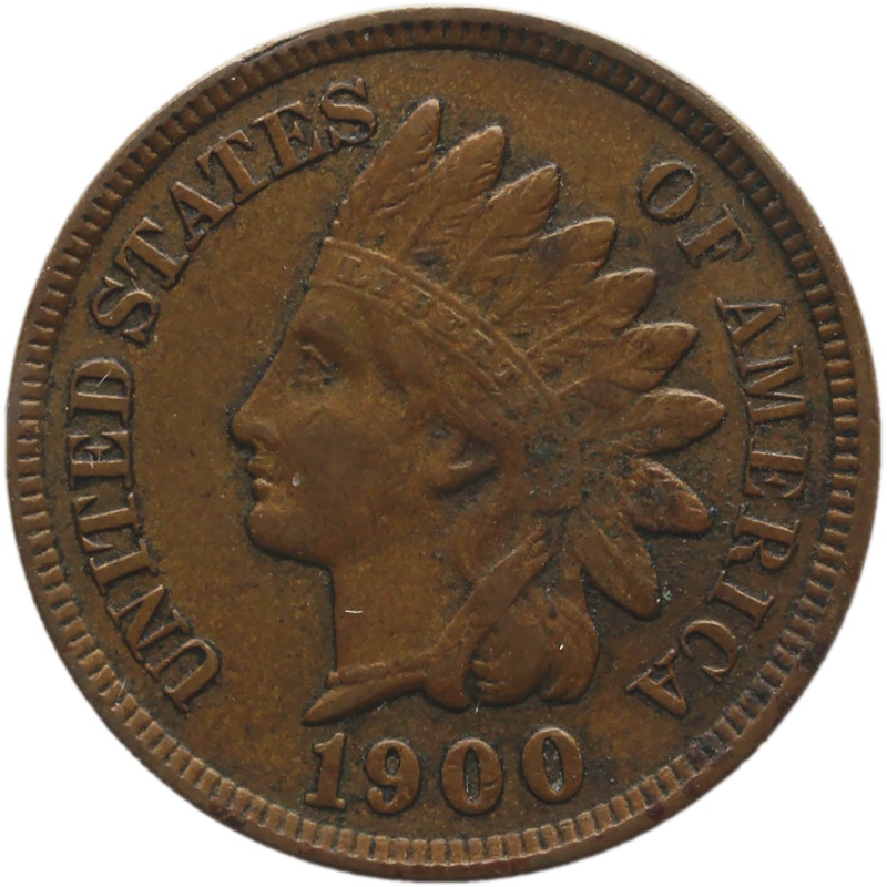 1900 One Cent Coin United States Indian Head