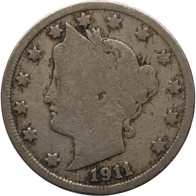 1911 5 Cents USA Coin Liberty Nickel