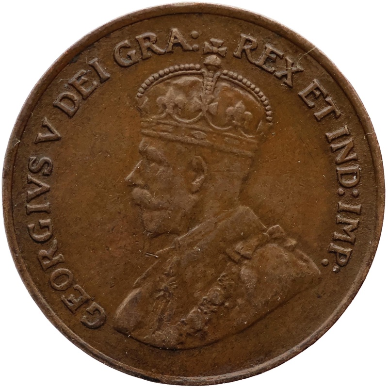 1920 One Cent George V Canada Coin