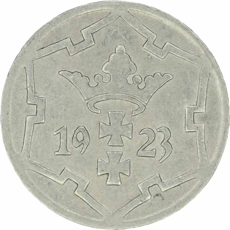 1923 Danzig 5 Pfennig Coin