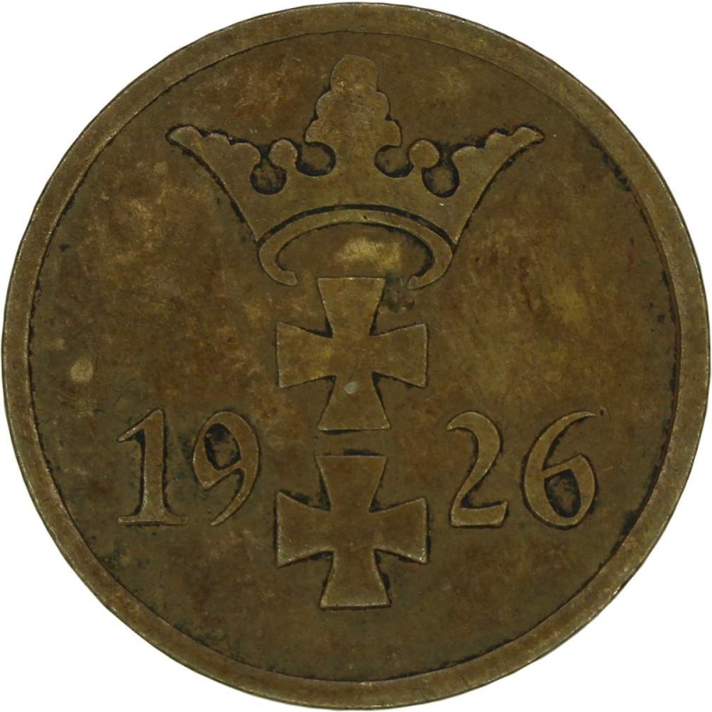 1926 Danzig 1 Pfennig Coin