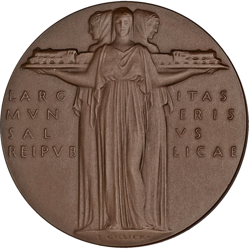 1926 National Emergency Railway Medal by E. Gillick, with case