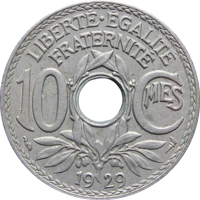 1929 France 10 Centimes Coin