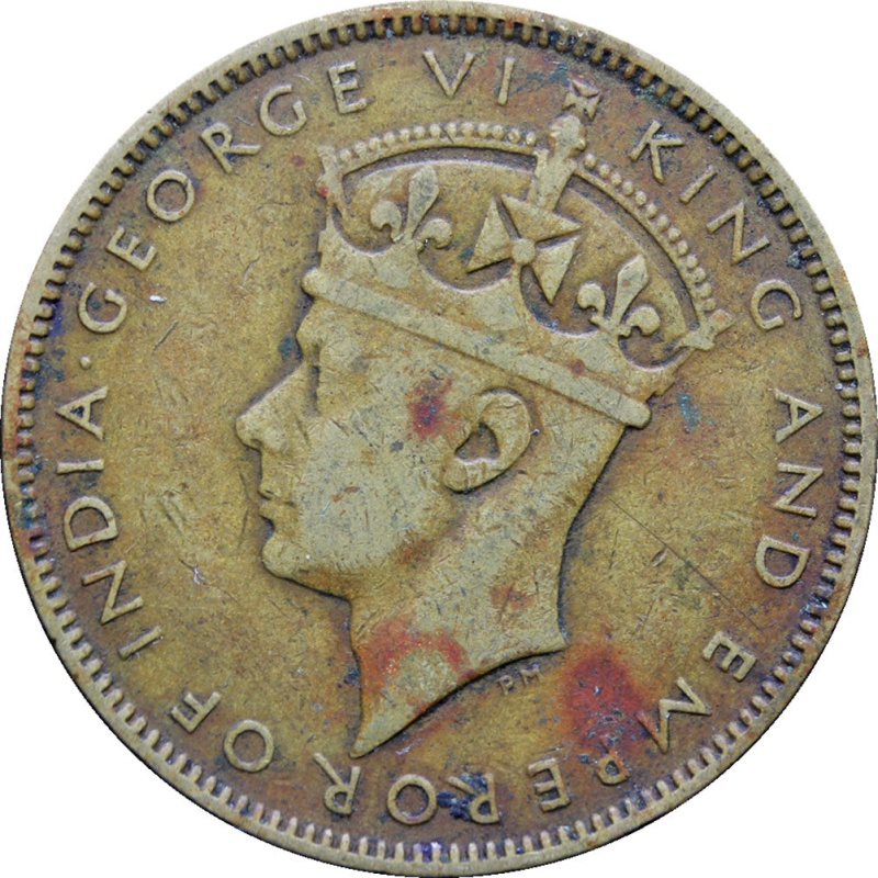 1938 Jamaica George VI One penny coin