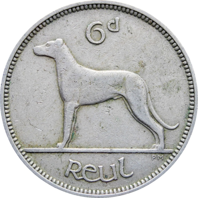 1955 Ireland 6 Pingin / 1 Reul Coin