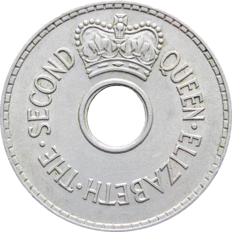 1956 Fiji Elizabeth II One Penny Coin
