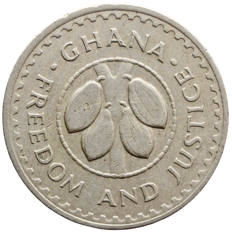 1967 10 Pesewas Ghana Coin