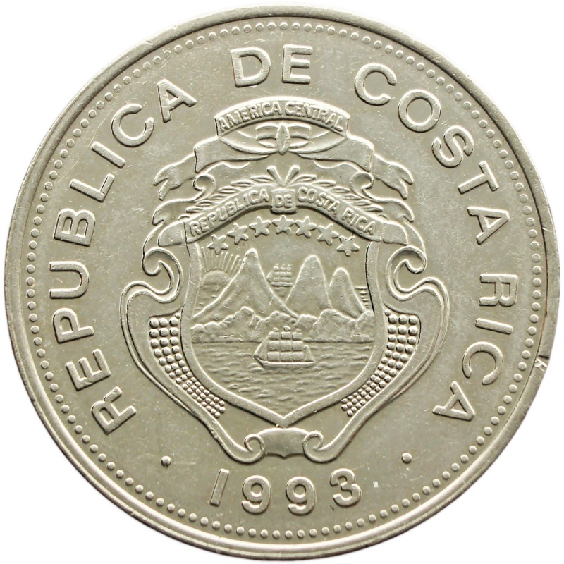 1993 1 Colon Costa Rica Coin
