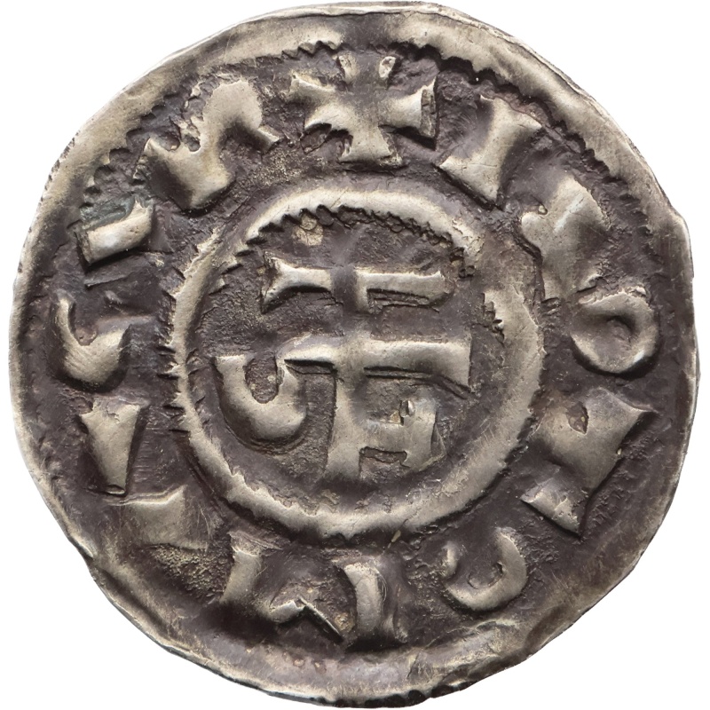 943-996 Denier Richard I Normandy Coin Rouen Mint Bishop Hugues