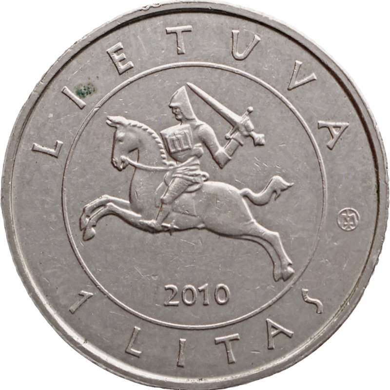 2010 1 Litas Lithuania Coin Battle of Grunwald