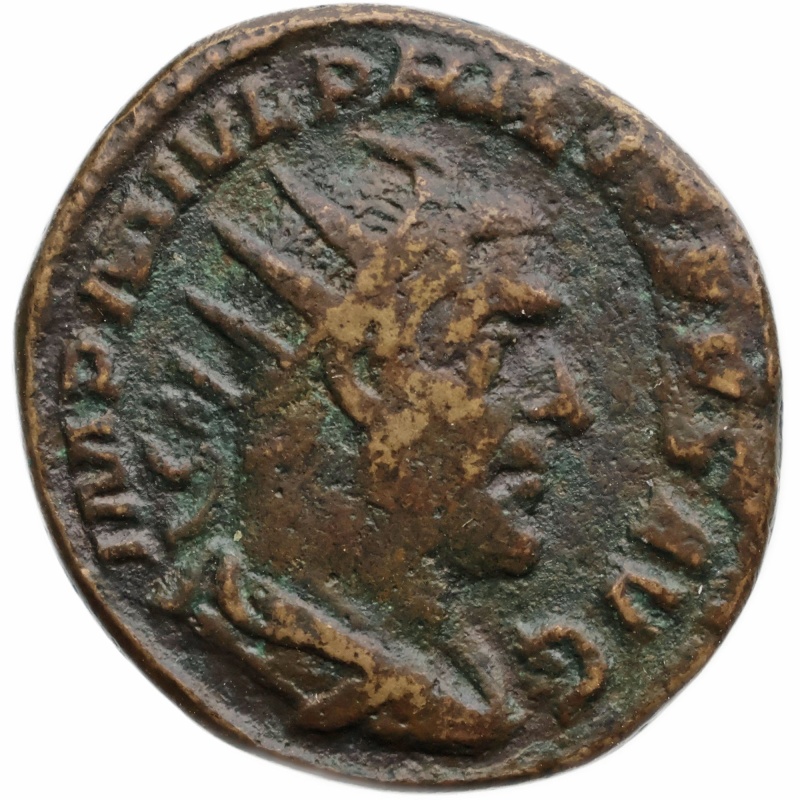 244-249 Roman Empire Dupondius Philip I Coin Elephant and Rider