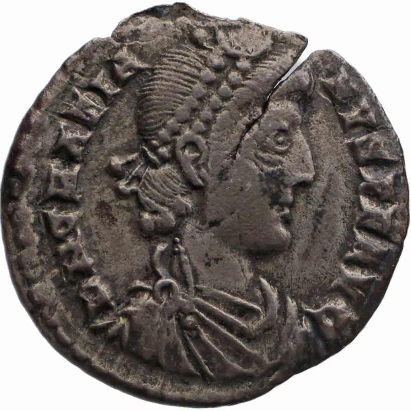 375-378 Roman Empire Siliqua Gratianus Coin Trier Mint