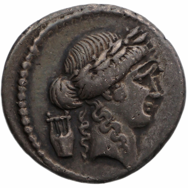 42 BC Roman Republic Denarius Publius Clodius Coin