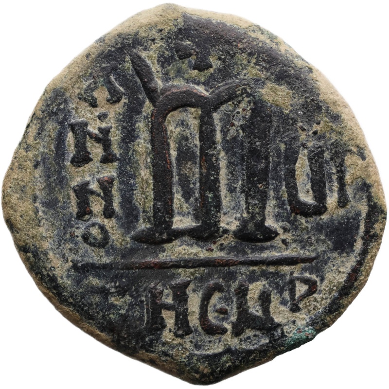 602-610 Byzantine Empire Follis Phocas and Leontia 40 Nummi