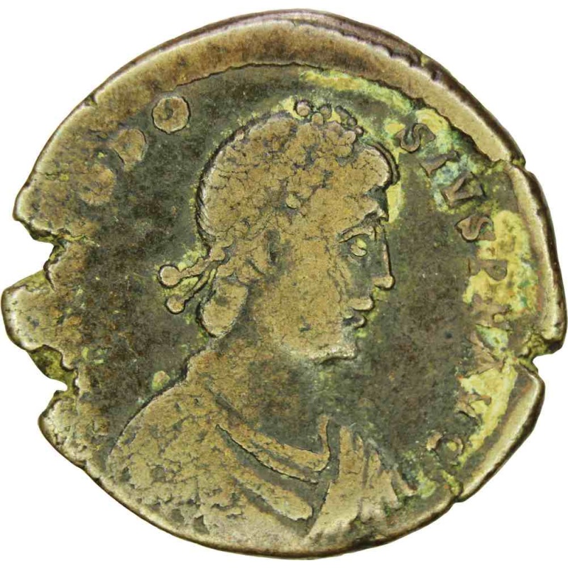 Ancient Roman Theodosius I 379-395 Bronze Coin AE22 Minted Nicomedia