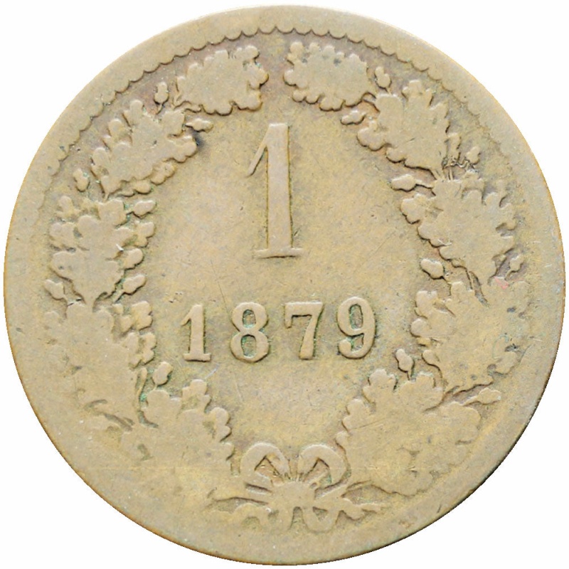 Austria Habsburg 1879 One Kreuzer Franz Joseph I Coin