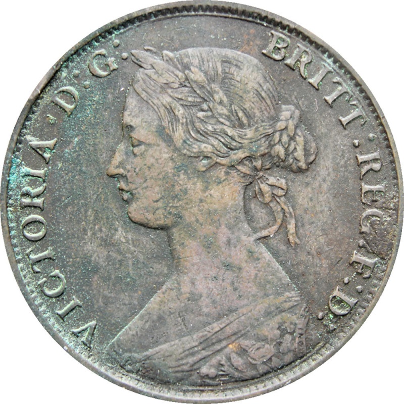 Canadian provinces New Brunswick 1864 One Cent Victoria Coin