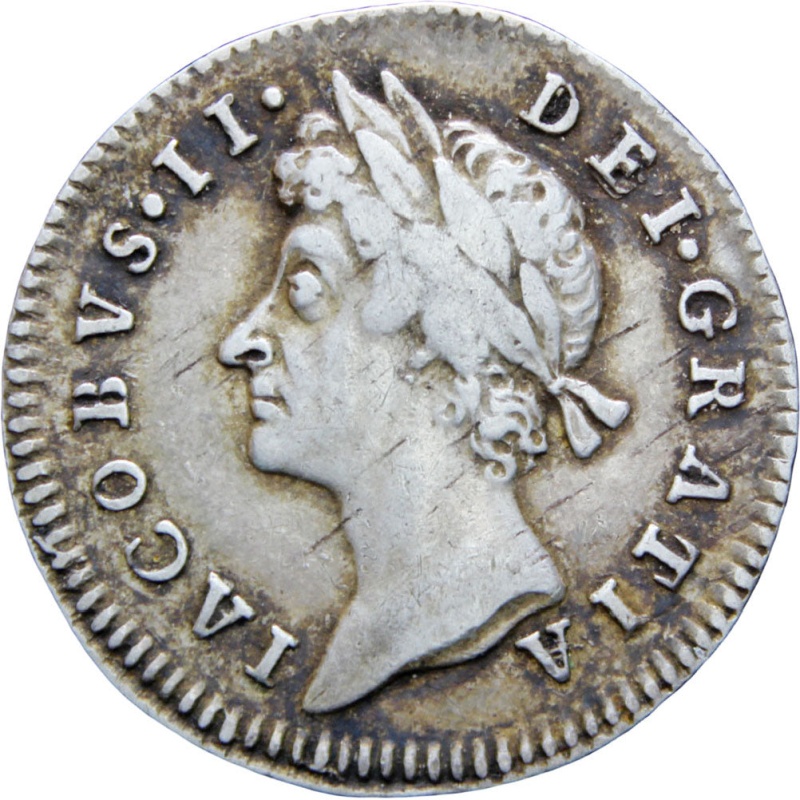 Great Britain 1685 3 Pence James II Coin Silver Maundy Coinage