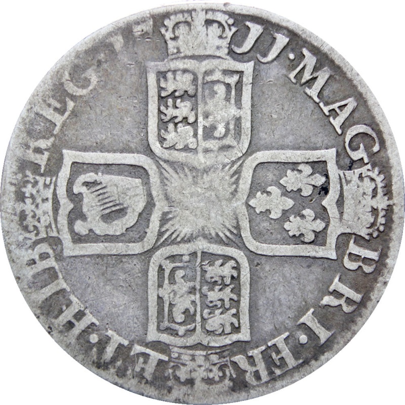 Great Britain 1711 shilling Anne queen Coin Silver 4th bust