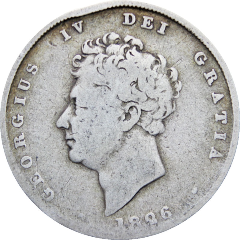 Great Britain 1826 Shilling George IV Coin Silver
