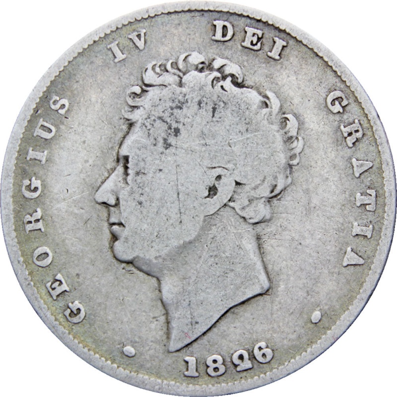 Great Britain 1826 Shilling George IV Coin Silver