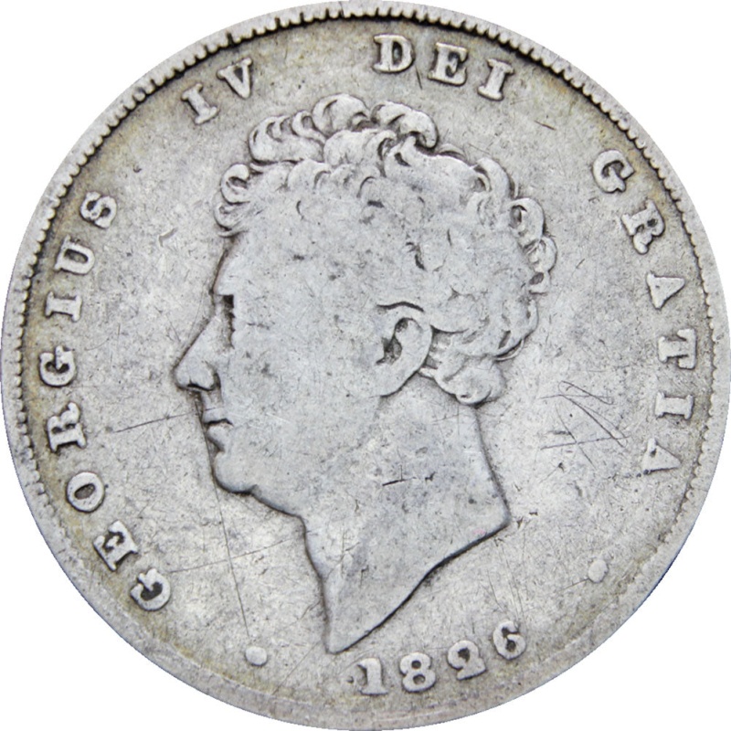 Great Britain 1826 Shilling George IV Coin Silver