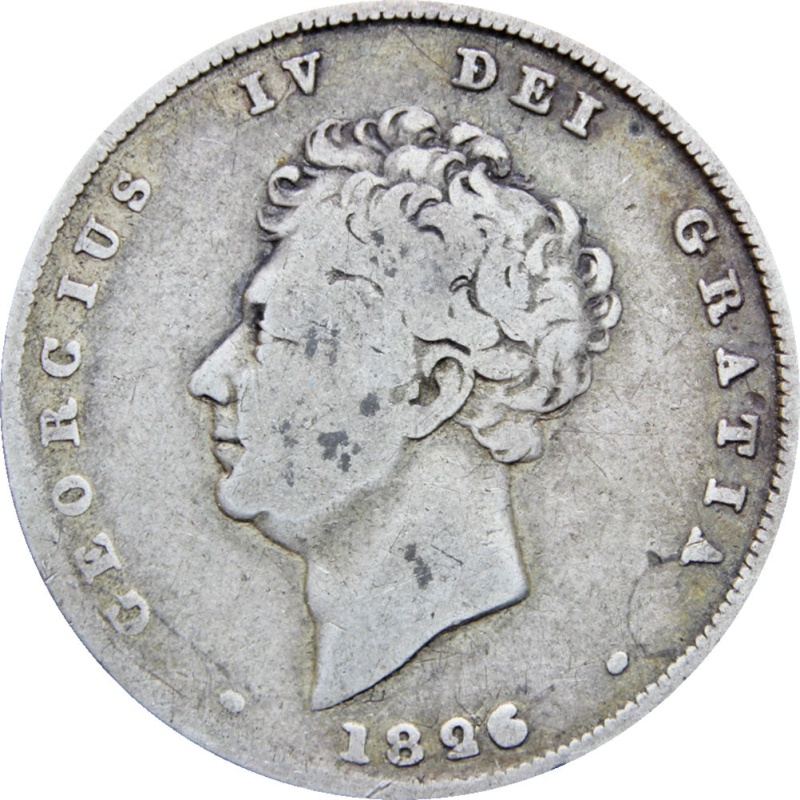 Great Britain 1826 Shilling George IV Coin Silver