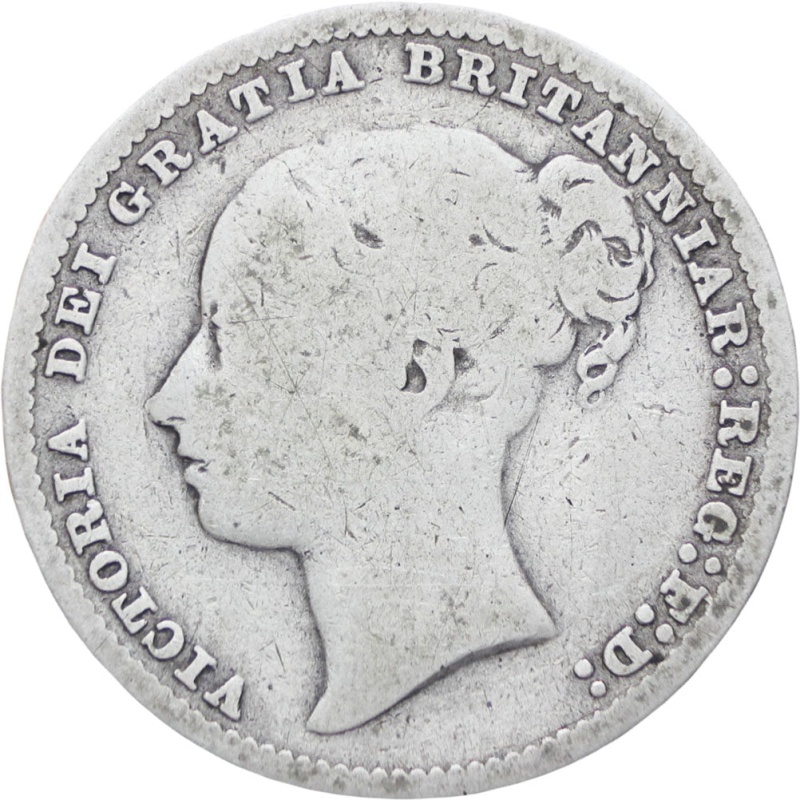 Great Britain Queen Victoria 1878 Shilling Silver Coin