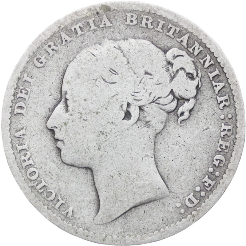 Great Britain Queen Victoria 1879 Shilling Silver Coin