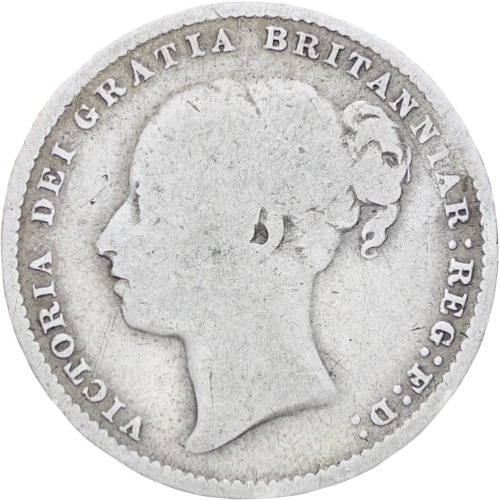 Great Britain Queen Victoria 1886 Shilling Silver Coin