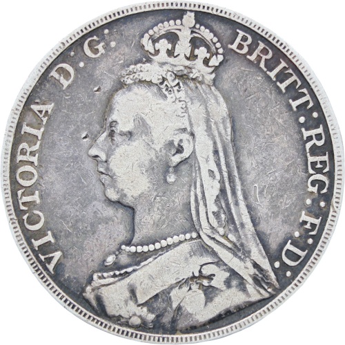 Great Britain Queen Victoria Crown 1889 Silver Coin