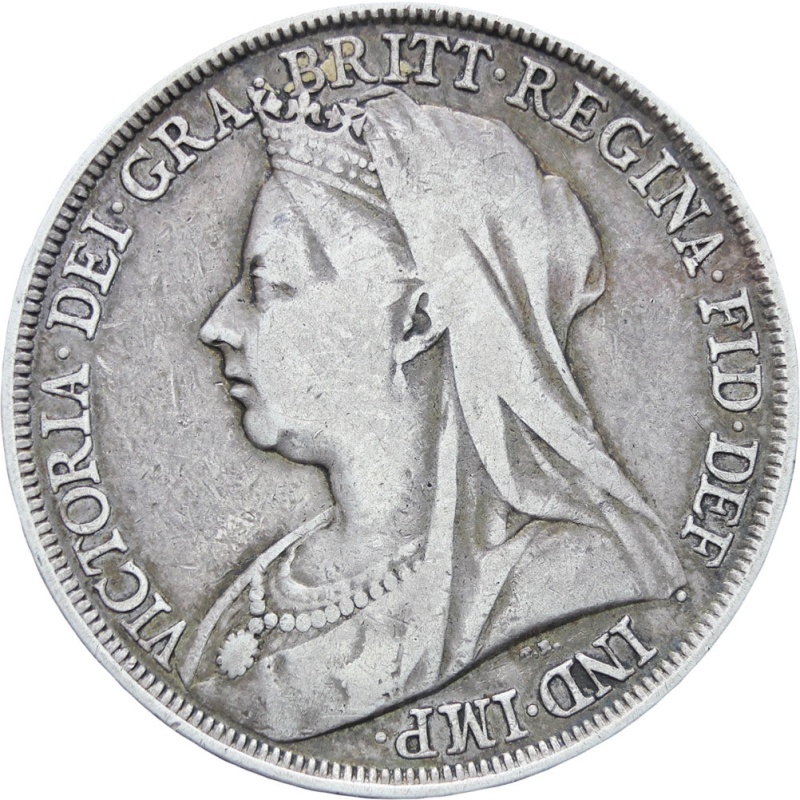 Great Britain Queen Victoria Crown 1897 Silver Coin LXI