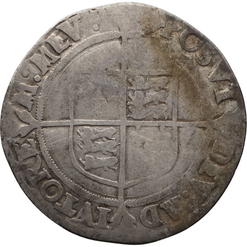 1560-1561 Shilling Elizabeth I Coin England 2nd issue Cross crosslet Mint Mark