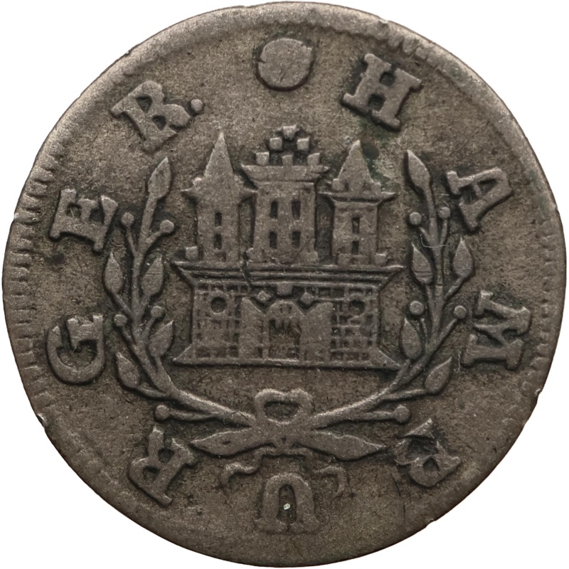 1726 IHL 1 Shilling Hanseatic city of Hamburg Coin Germany