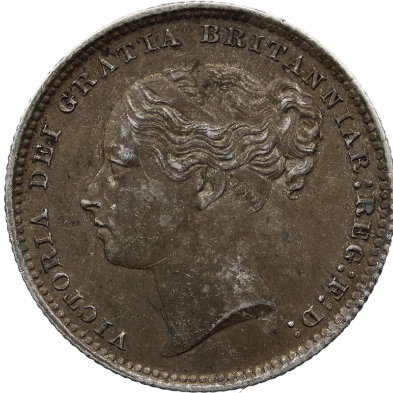 1887 Shilling Victoria Coin Young Head