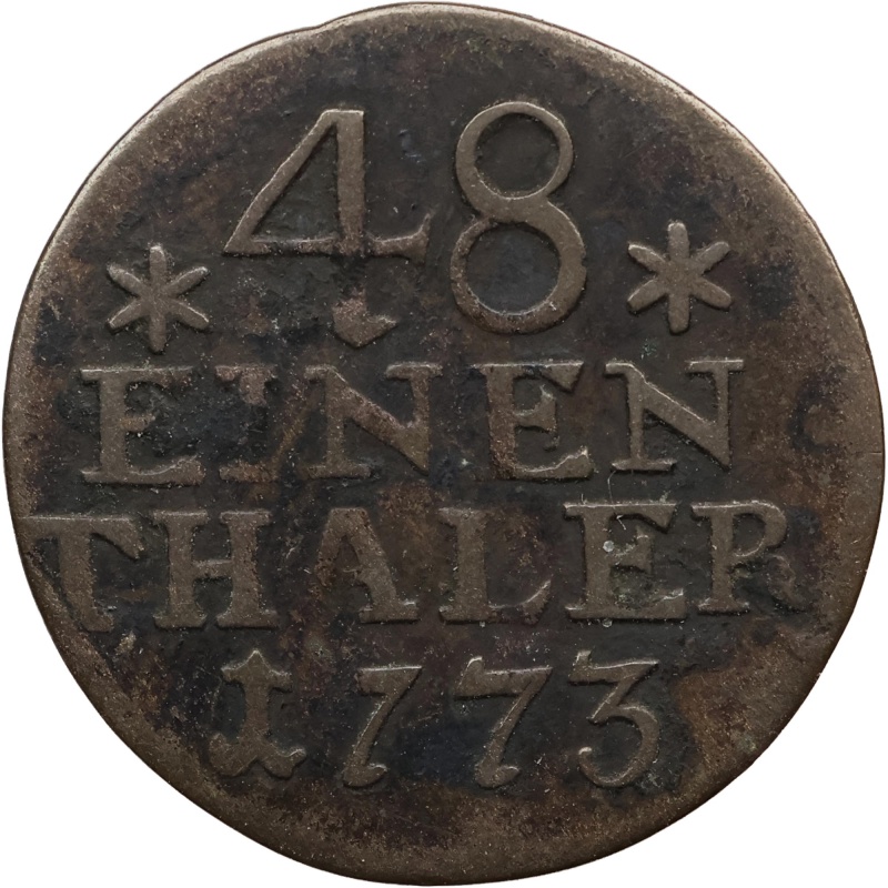 1773 A 1⁄48 Thaler Kingdom of Prussia Frederick II Coin